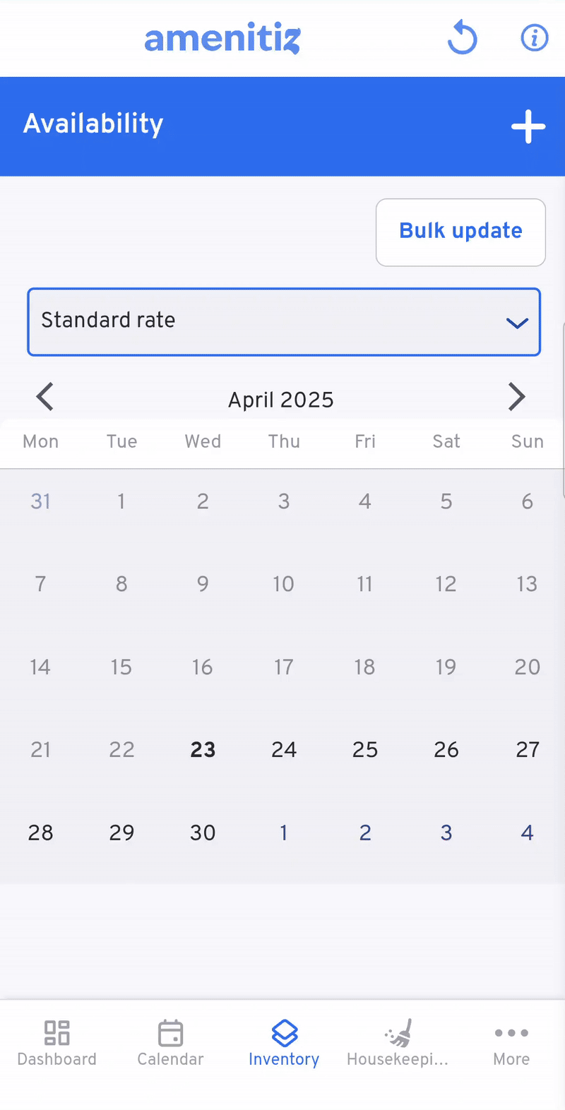 Mobile demo of opening or closing rates